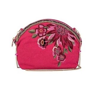 NWT Mary Frances Pink Floral Crossbody Bag